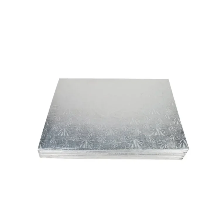 Decora 15″ x 21″ x 0.25″ Cake Board Rectangle Silver 1
