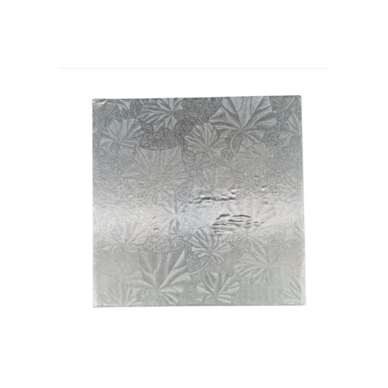 Decora 8″ x 8″ x 0.25″ Cake Board Square Silver 1