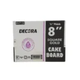Decora 8″ x 8″ x 0.50″ Cake Board Square Gold 2