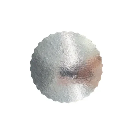 Excellent/Enjay 9" x 1/2" Scallop Sheet Round Silver