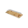 HQ-01 Sushi Tray Full Set – Gold Print Base & Clear Lid Combo 2