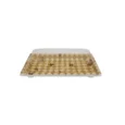 HQ-15 Sushi Tray Full Set – Gold Print Base & Clear Lid Combo 1