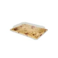 HQ-25 Sushi Tray Full Set – Gold Print Base & Clear Lid Combo 2