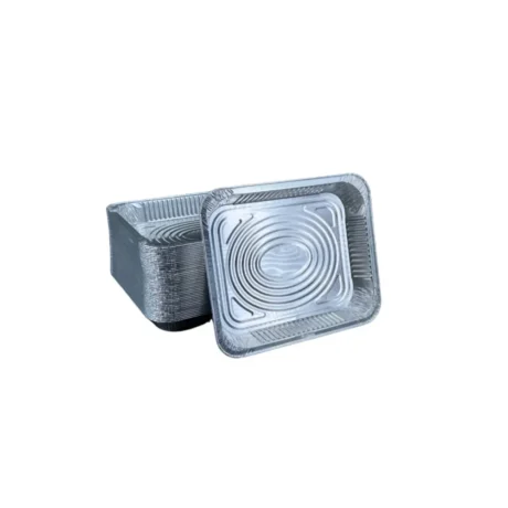 Half Size Heavy Duty Aluminum Foil Trays - Shallow Depth, Case