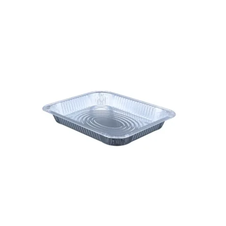 Half Size Heavy Duty Aluminum Foil Trays – Shallow Depth, 1 Pc