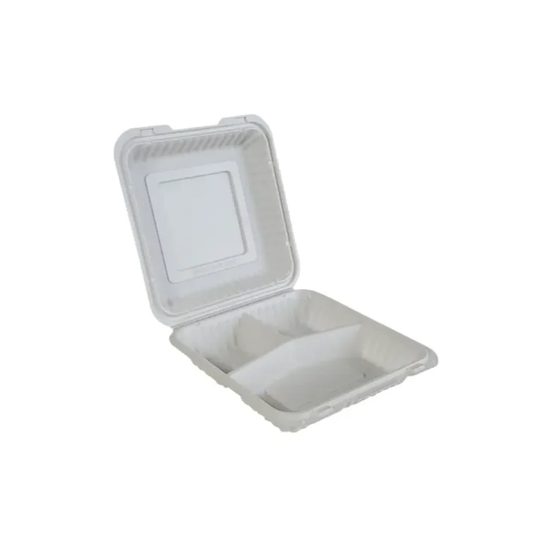 MFPP 903 – 9 x 9 x 3 Clamshell Food Container – Three Comp – Case 1