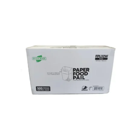 Paper Food Pail - White, #32, Case