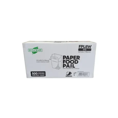 Paper Food Pail – White, #8, Case
