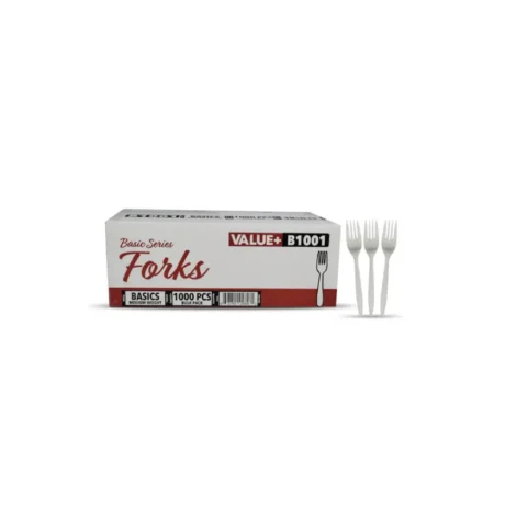 Plastic Bulk Forks - White - Medium Weight  - Case