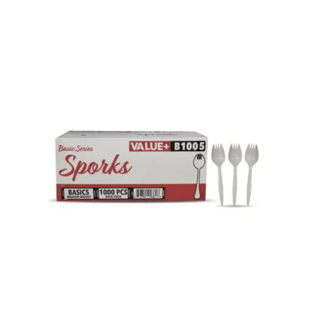 Plastic Bulk Sporks - White - Medium Weight  - Case