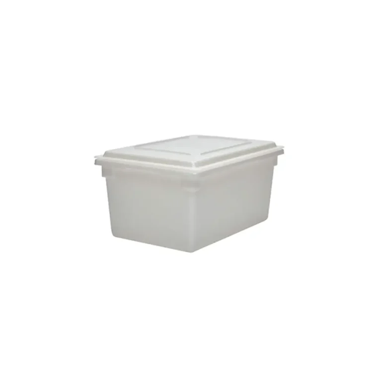 Rectangular T12 White Deep Heavy Duty Container & Clear Lid Combo 12oz 1