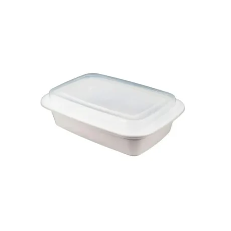 Rectangular T32 White Heavy Duty Container & Clear Lid Combo 32oz