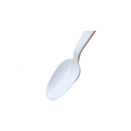 Retail Plastic Tea Spoons - White - Heavy Weight  - 50 Pack