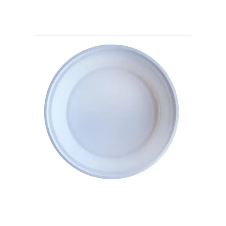 Round RC48 White 9″ Heavy Duty Container & Clear Lid Combo 48oz 2