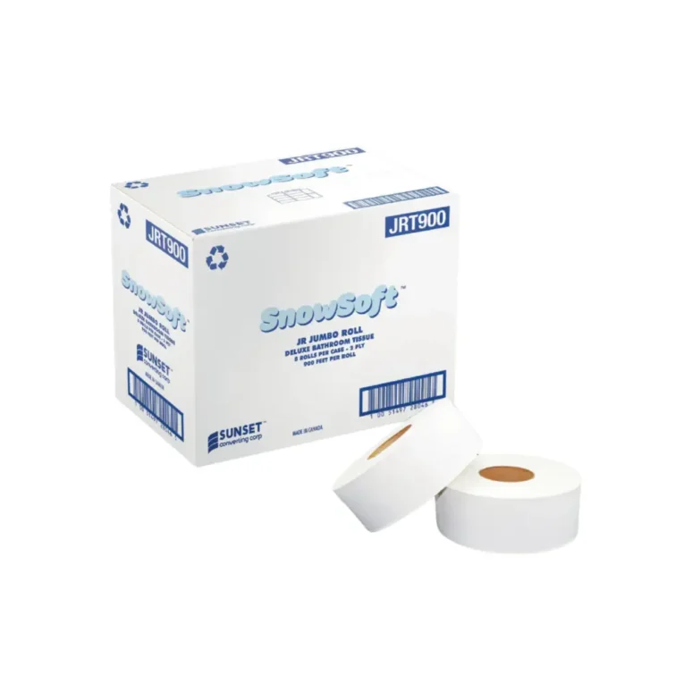 Snowsoft JRT900 Deluxe 2 Ply White Jumbo Toilet Paper Roll Tissue – 900′
