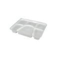 White Plastic 6-Compartment Thali Serving Tray – 2
