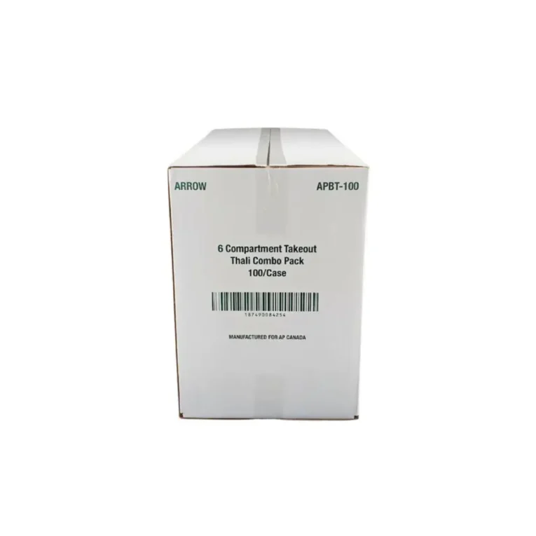 White Plastic 6-Compartment Thali Serving Tray – Case 1