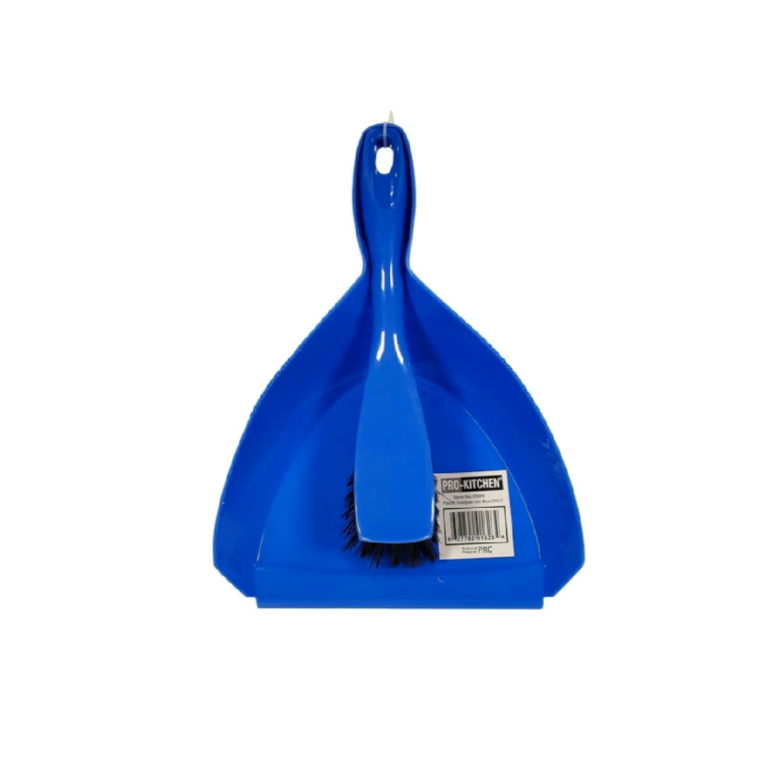 blue dustpan