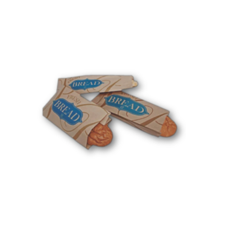 Large Stock Printed Bread Bags - 9" x 6' x 16", Atlas, Case