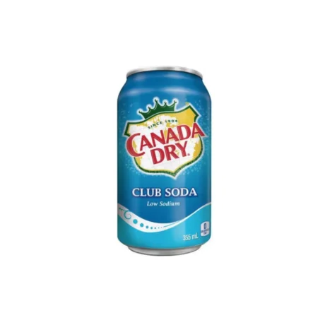 Canada Dry Club Soda Cans - 12 x 355ML Case