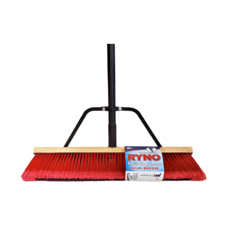 Ryno All Purpose 24 Inch Push Broom W/Red Handle