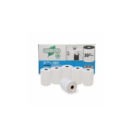 3 1/8 x 180ft Thermal Paper Rolls - Case