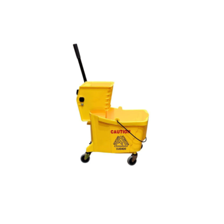Spartano 32L Bucket on Wheels W/Side Press Wringer - Yellow
