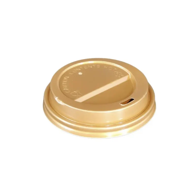 Dome Sip Lid for 8oz Tall Hot Paper Cup – Gold, Case 1