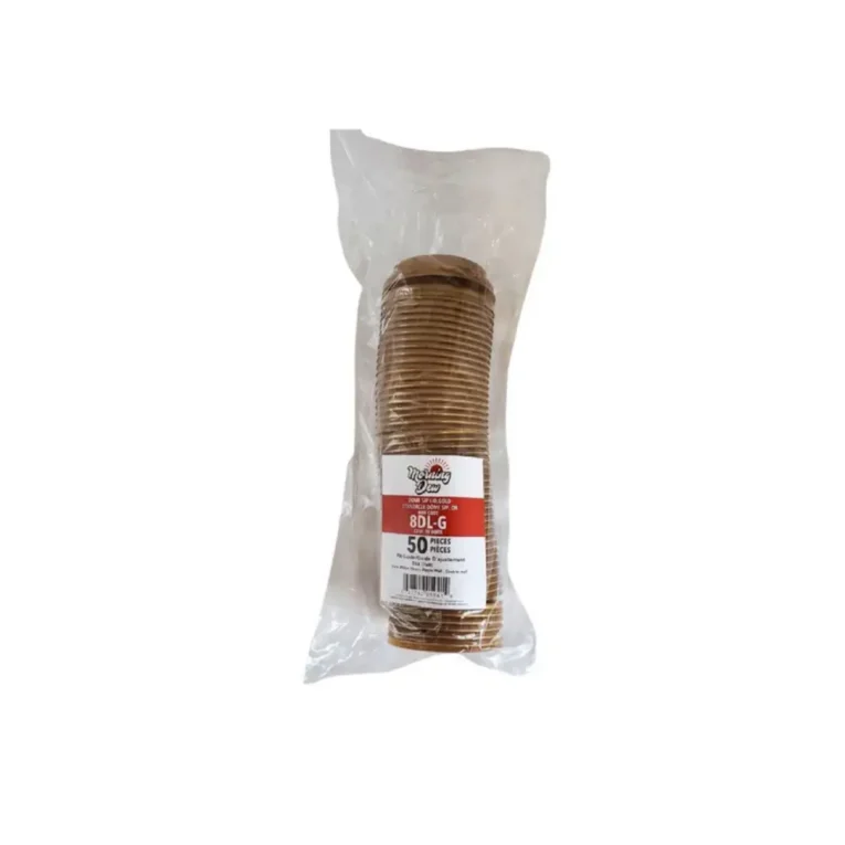 Dome Sip Lid for 8oz Tall Hot Paper Cup – Gold, Case 2