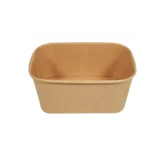 PE Lined Paper Rectangular Container – Kraft, 1000ml, Case - Case [300]
