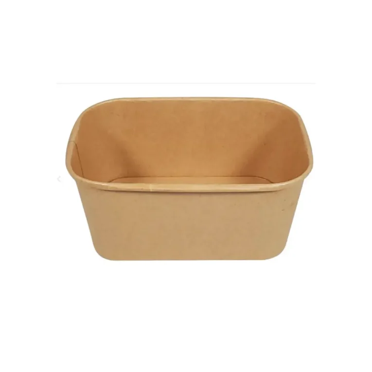 PE Lined Paper Rectangular Container – Kraft, 1000ml, Case 1