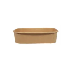 PE Lined Paper Rectangular Container – Kraft, 500ml, Case - Case [300]