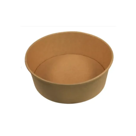 PE Lined Paper Round Container - Kraft, 1300ml, 50 Pack