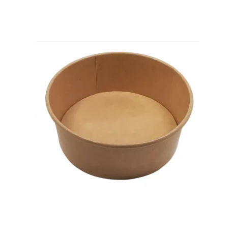 PE Lined Paper Round Container - Kraft, 500ml, 50 Pack