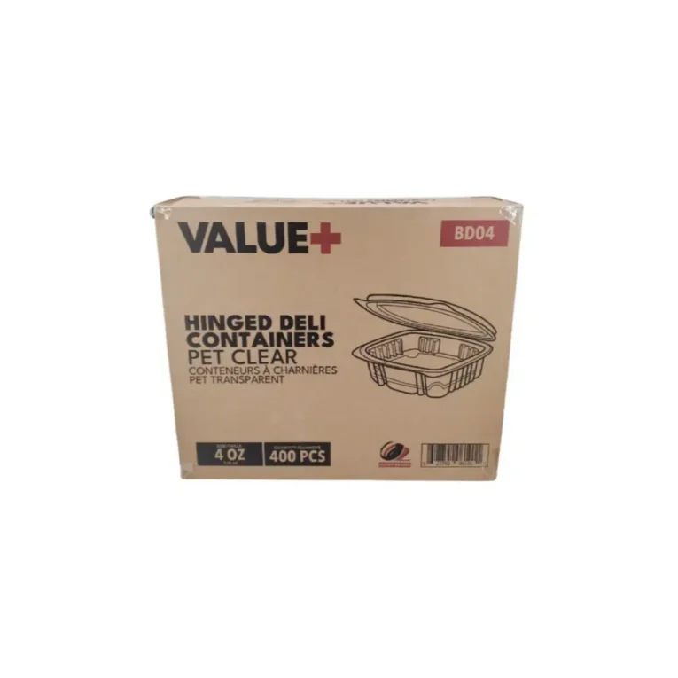 Hinged Clear Deli Containers – 4oz, Value, Case 2