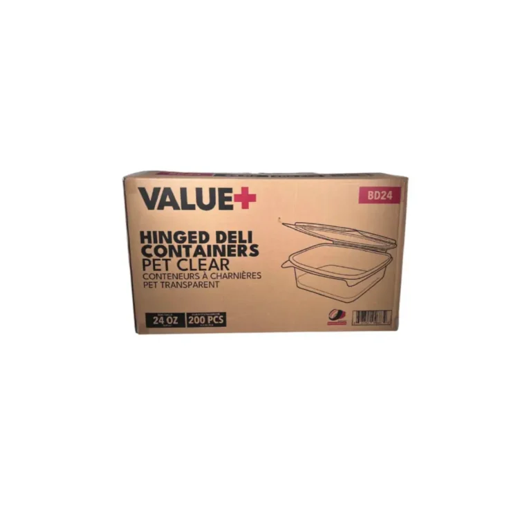 value+ clear hinged deli container 24oz case 2