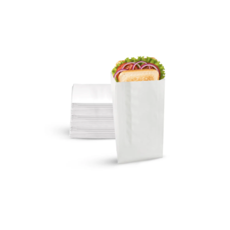 Eco-Craze Sandwich Bags - Jumbo, White, 6" x 2" x 9", Case