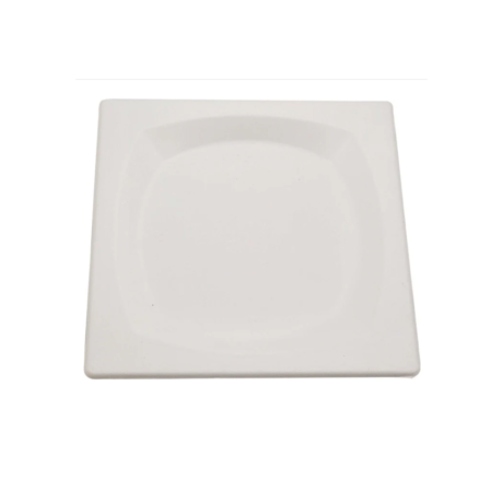 8" Square Bagasse Plates - White, Eco-Craze, Case