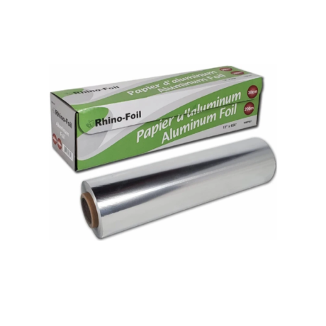 12" Aluminum Foil Wrap Roll - Rhino, Heavy Duty, 200M, Case