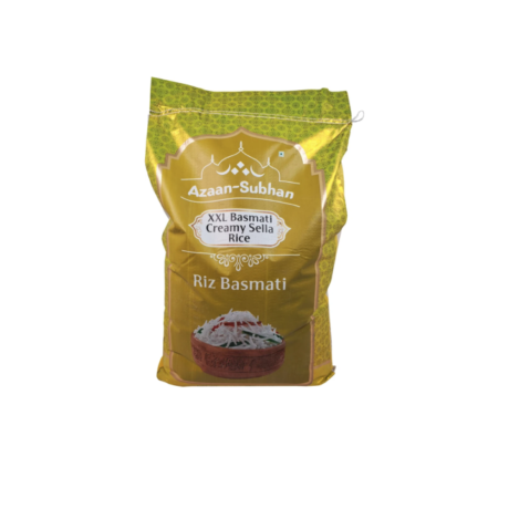 Azaan Subhan Creamy Sella Basmati Rice - Yellow Bag, 40LB, Each