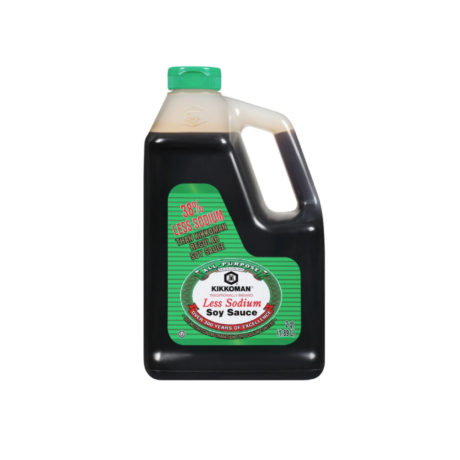 Kikkoman Less Sodium Soya Sauce - 6 x 1.89L, Case