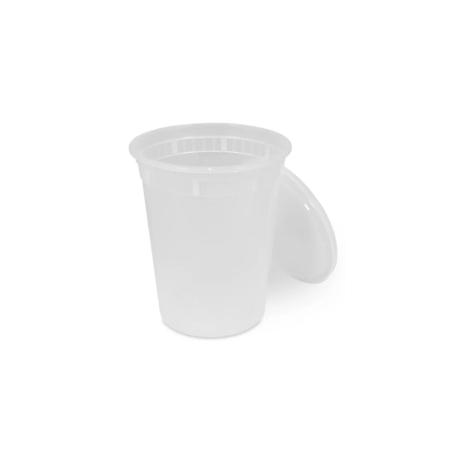 32oz Round Deli Container With Lid - Value+, Case
