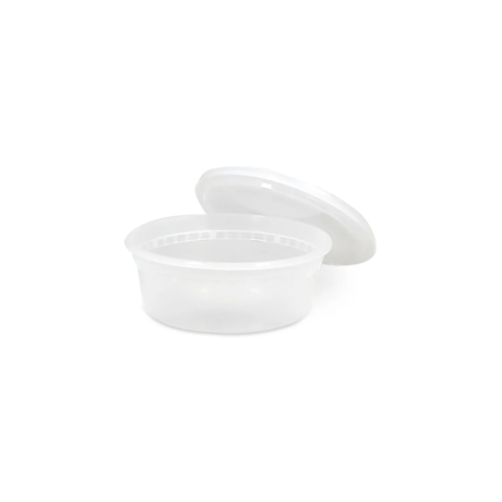 8oz Round Deli Container With Lid - Value+, Case