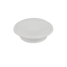 6" Round Plastic Container Combo – Value+, White, Case - Case [150]