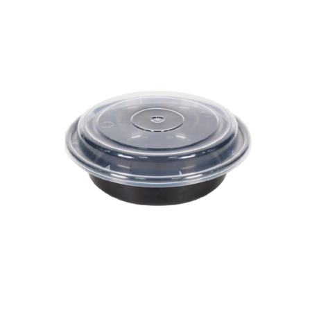 7″ Round Black Plastic Container Combo – Maple, Case