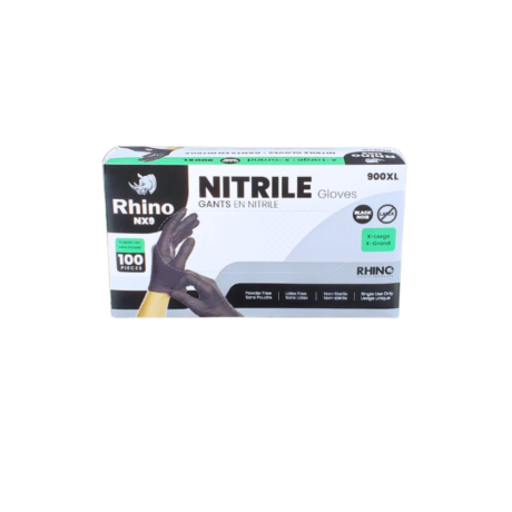 Extra Large Black Nitrile Gloves – Rhino