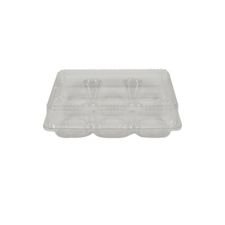 6 Regular Muffins Container – 8.5" x 5.876" x 2.5", Vespa VEL021