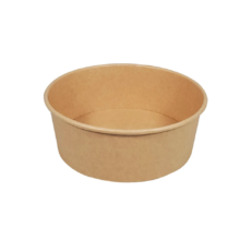 1500ML Kraft PE Lined Paper Round Container – Case, Pack