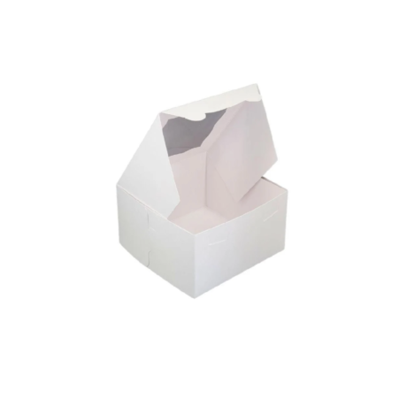 4 Cupcake Box W/Window – White, 7″ x 7″ x 4″, EB, Case