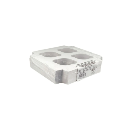 Cupcake Insert for 4 Cupcake Box W/Window – White, 7″ x 7″ x 4″, EB, Case